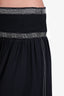 Prada Black Pleated Midi Skirt Size 36