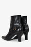 Salvatore Ferragamo Black Leather Mirella Ankle Boots Size 37.5
