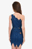 Moschino Jeans Dark Blue One Shoulder Denim Dress Size 42