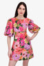 Weekend Max Mara Pink Floral Puff Sleeve Dress Size 4