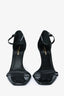 Saint Laurent Black Patent 'Opyum' Heeled Sandals Size 39.5
