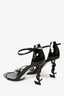 Saint Laurent Black Patent 'Opyum' Heeled Sandals Size 39.5