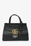 Gucci Black Grained Leather GG Top Handle with Strap
