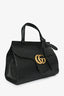 Gucci Black Grained Leather GG Top Handle with Strap