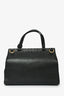 Gucci Black Grained Leather GG Top Handle with Strap