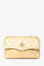 Pre-Loved Chanel™ Vintage Gold Lambskin CC Turn-Lock Chain Crossbody