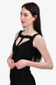 Herve Leger Black Fringe Sleeveless Mini Dress Size XS