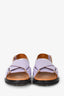 Marni Purple Leather 'Fussbett' Slingback Sandals Size 37