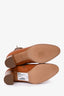 Hermes Tan Leather 'Saint Germain' Ankle Boots with Kelly Lock Size 36