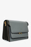 Marni Grey/Brown Leather Trunk Crossbody Bag