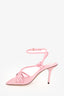 Louis Vuitton Pink Leather Strappy Sandals Size 37.5