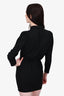 Saint Laurent Black Tie Neck Short Dress Size 38