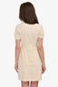 Theory Cream Cotton/Linen Collared Button Short Dress Size 4