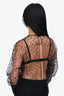 Philosophy Black Mesh Sheer Open Back Top Estimated Est. Size S