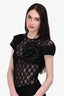 Magda Butrym Black Lace Rosette Top Est. Size S