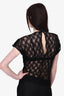 Magda Butrym Black Lace Rosette Top Est. Size S