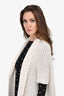 Brochu Walker White Cable Knit Open Cardigan Size XS