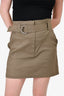 A.L.C. Green Linen Belted Mini Skirt Size 6