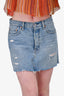 Levis Blue Denim Distressed Skirt Size 29
