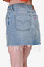 Levis Blue Denim Distressed Skirt Size 29