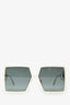 Christian Dior White Oversized Square Sunglasses