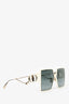 Christian Dior White Oversized Square Sunglasses
