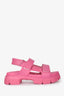 Ganni Pink Rubber Touch-Strap Sandals Size 37