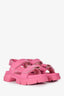 Ganni Pink Rubber Touch-Strap Sandals Size 37