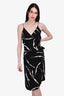 Diane von Furstenberg Black/ White Graphic Printed Dress Size 6