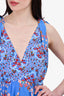 Sandro Blue/Pink Floral Print Maxi Dress Size 38