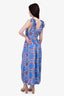 Sandro Blue/Pink Floral Print Maxi Dress Size 38