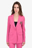 Beatrice B. Pink Embellished Bird Detail Blazer Size 4