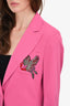 Beatrice B. Pink Embellished Bird Detail Blazer Size 4