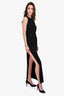 Versus Versace Black Cut Out Silver Medusa Detail Maxi Dress Size 38