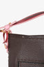 Delvaux Brown/Pink/Burgundy Leather Mini 'Le Pin' Bag