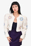 Sea New York Quilted Floral Cropped Jacket Size S