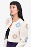 Sea New York Quilted Floral Cropped Jacket Size S