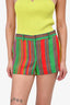 Versace Multicolour Striped Mini Shorts Size 40