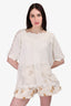 Isabel Marant Etoile White Embroidered Sleeveless Top Size 36