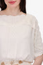 Isabel Marant Etoile White Embroidered Sleeveless Top Size 36