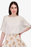 Isabel Marant Etoile White Embroidered Sleeveless Top Size 36