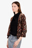 Johnny Was Penelope Velvet Leopard Print Cardigan Size XXS