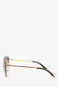 Louis Vuitton Gold/Black Aviator Studded Sunglasses