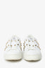 Valentino White Leather Rockstud Sneakers Size 35