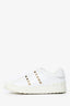 Valentino White Leather Rockstud Sneakers Size 35