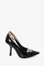 Christian Dior Black Patent Leather J’ADIOR Ribbon Pointed Toe Pumps Size 36
