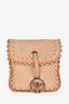 Christian Dior Vintage 2004 Beige Suede Eyelet Detail Chain Bag