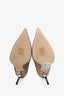 Jimmy Choo Gold Glitter Pointed Toe Heels Size 37.5