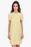 Burberry Yellow Linen Short Sleeve Dress Size 6