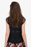 Isabel Marant Black/Navy Silk Sheer Peplum Top Size 38
